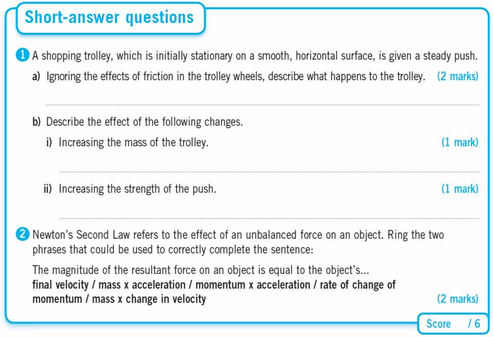 Acceleration & Momentum gcserevision, physics, forcesmotion